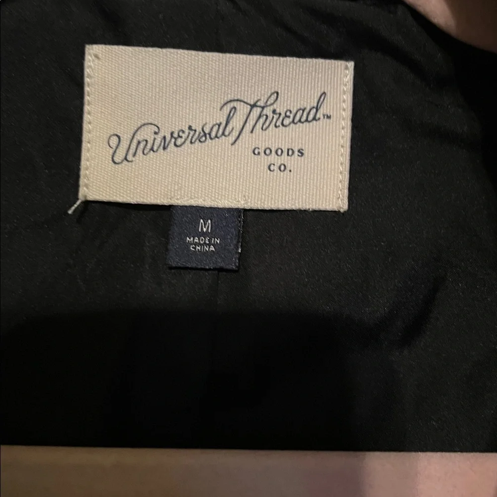 Universal Thread Faux Suede Black Jacket with Fringe - Picture 4 of 4